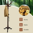 thumbnail image 4 of XXLYY 75" Wooden Coat Rack Freestanding - Adjustable Hall Tree Stand with 14 Hooks & stable Base, Heavy Duty Coat Hanger for Entryway, Bedroom, Living Room, office, 4 of 8