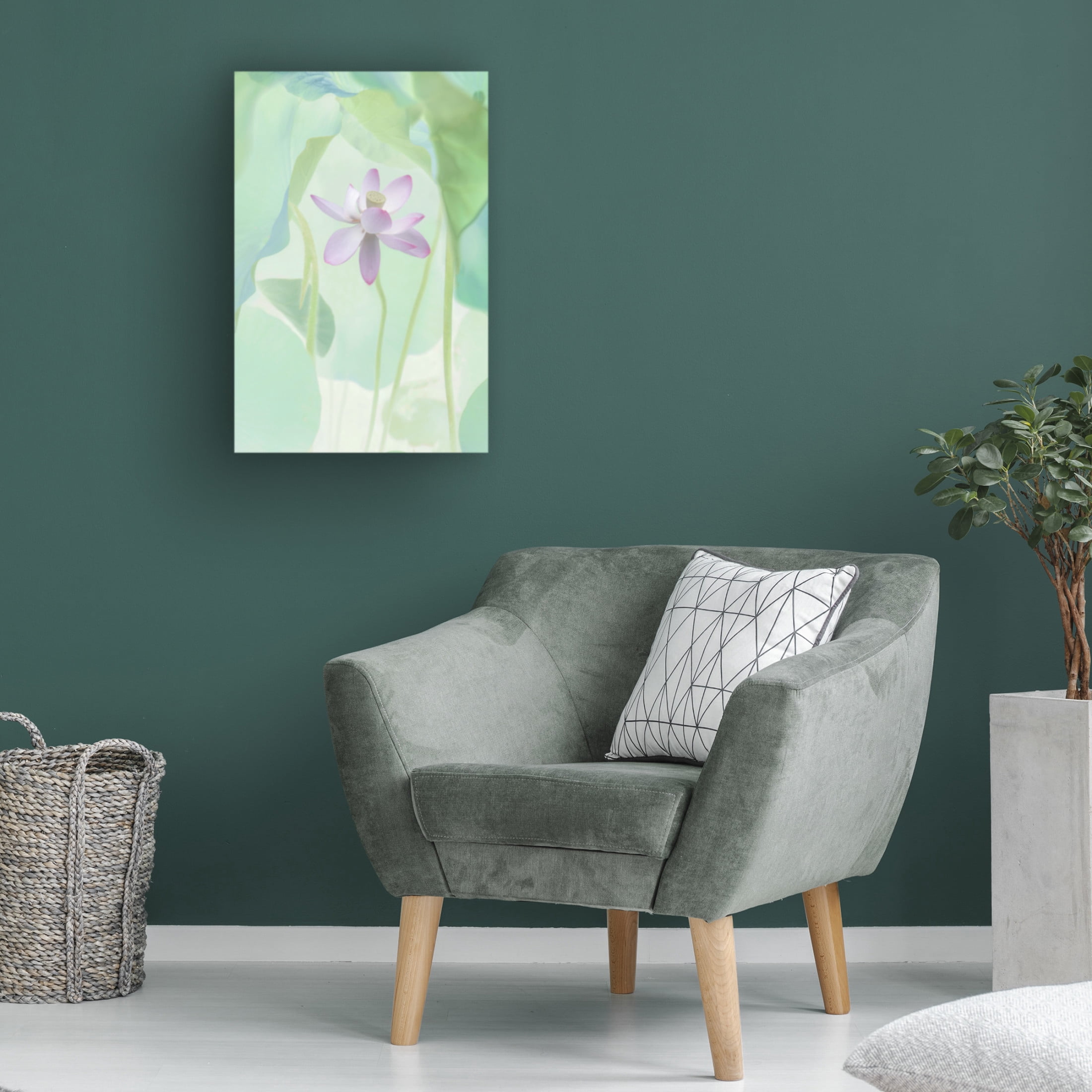 Canvas Wall Art - Binbin L. 'Lotus Flower' Wall Art for Living Room, Bedroom, or Office Décor by Trademark Fine Art - 16 x 24 Inches