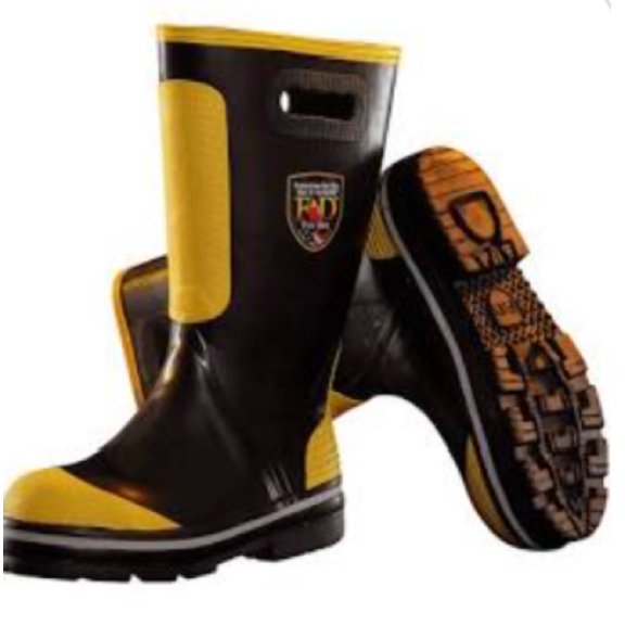 Hellfire Insulated Firefighter Boots 9 Black/Yellow/Silver 807-6000 9M