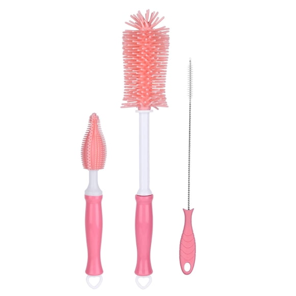 Set de Cepillos para Limpieza de Botellas GUARDIX 3 en 1 de Silicona