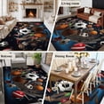 thumbnail image 5 of Sports Area Rug 5x7 FT, Non Slip Bedroom Throw Carpet, Football Basketball Baseball Ball Games Washable Soft Floor Carpet Non-Shedding Rug for Dining Room Bedside Classroom Desk, 5 of 9