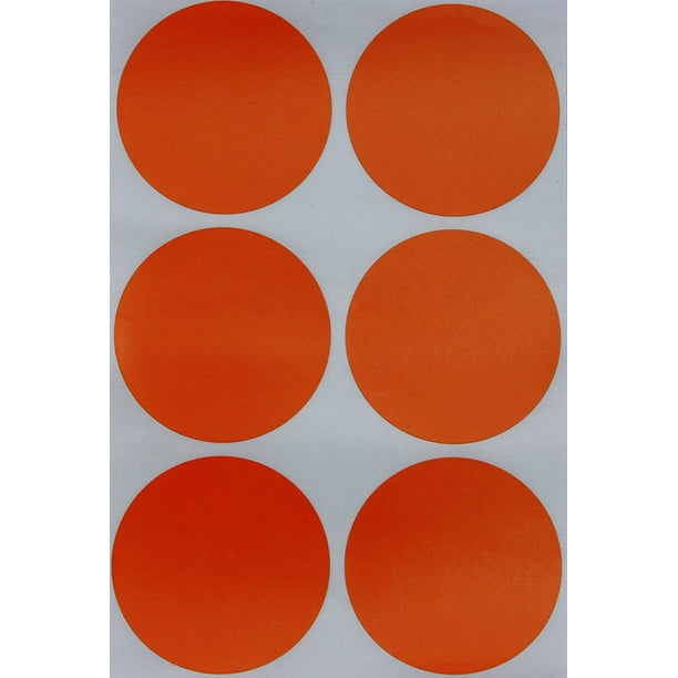 Autocollants colorés ronds de 5,1 cm (50 mm) – Couleurs assorties
