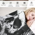 thumbnail image 3 of Orinice Skull Long Hair Beard Warm Lightweight Blanket Soft Fleece Blankets for All Seasons - Cow Gifts Blanket, Living Room Sofa Decor, Super Soft Blanket in Multiple Sizes 60x80in, 3 of 6
