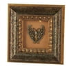 CC Home Furnishings Pack of 2 Distressed Antique Gold Jeweled Butterfly Shadow Boxes 6.25"