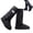 Black, variant on Black Waterproof Rain Boot Shoe Cover with Reflector, Waterproof Shoe Covers, Reusable & Foldable Rain Boot Shoe Cover, Non-Slip, Reflector, Men Women Rain Gear(1 Pair,Black,L)