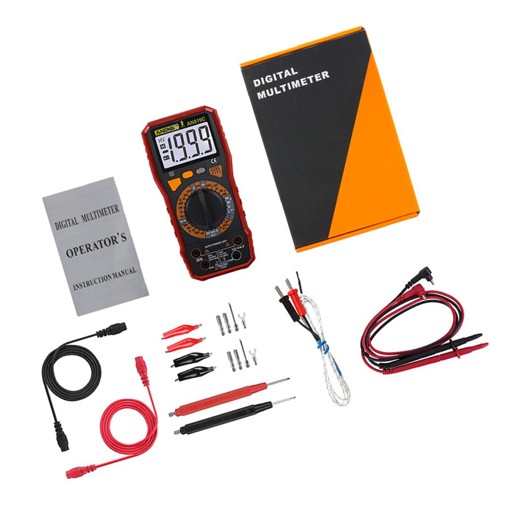 ANENG AN819C Digital Multimeter LCD AC/DC Ammeter Voltmeter Tester Red