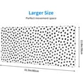 thumbnail image 3 of Black White Dot Boho Mouse Pad 31.5 X 11.8 Inch XL Cute Polka Dots Gaming Mousepad Extended Large Laptop Keyboard Mouse Mat Non-Slip Rubber Base with Stitched Edges for Home Office, 3 of 6
