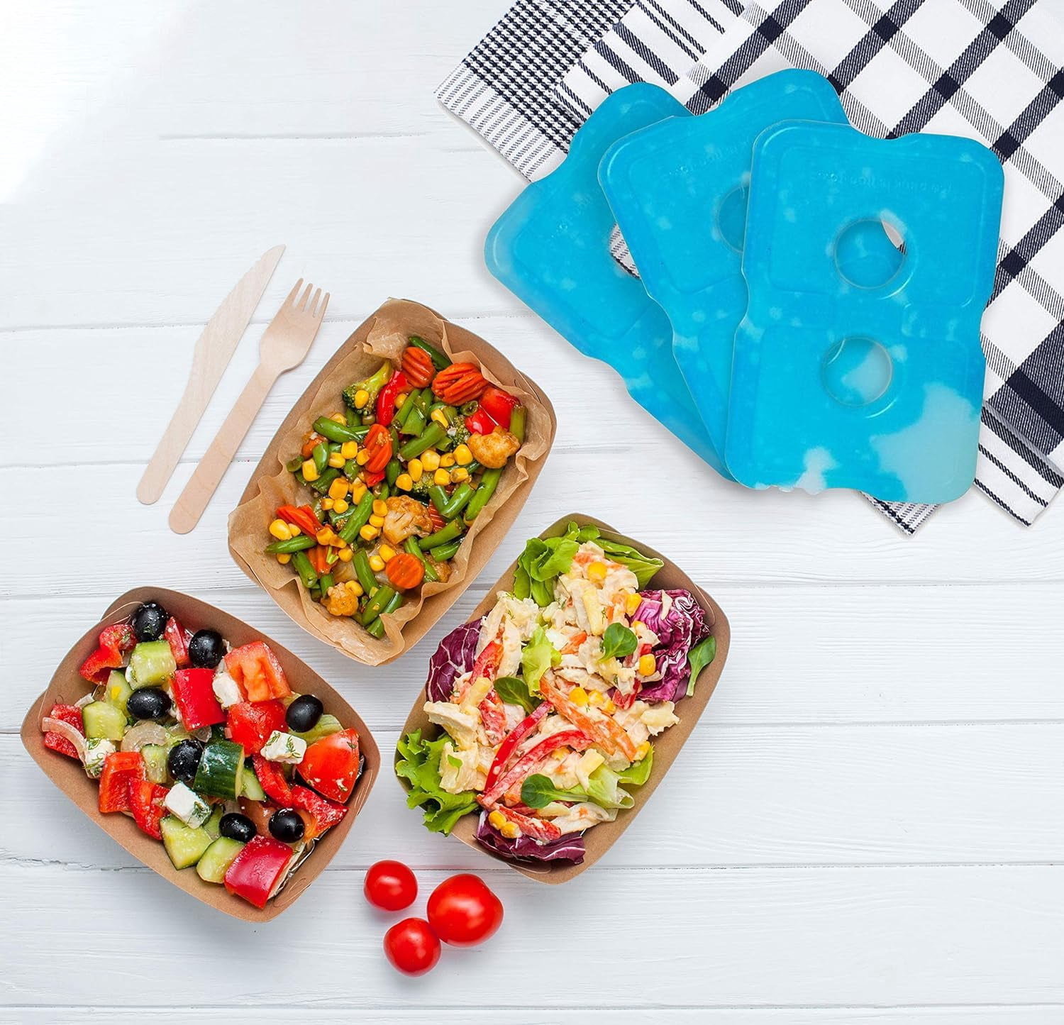 Ice Packs for Lunch Boxes & Coolers - Freezer Packs - Original Cool Pack | Cooler Accessories for Beach, Camping & Fishing | Slim & Long-Lasting Reusable Ice Pack for Cooler