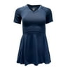 TOMMIE COPPER Women's A-Line Compression Shoulder Shirt, Navy, XXXX-Large