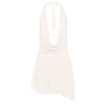thumbnail image 4 of Bibifish Womens Skirt Sets Summer Stylish Going Out Sleeveless Halter Drape Chiffon Tank Tops And Bodycon Mini Skirt Casual Skirt Sets, 4 of 5