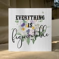 thumbnail image 5 of Zomyto 5x5 In Country Everything is Figureoutable Artwork Wooden Box Sign Rustic Farmhouse Style Floral Decor Quote Wood Block Plaque Decor, 5 of 6