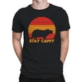 thumbnail image 2 of Retro Capybara Sunset Graphic Men's T-shirt, 2 of 3