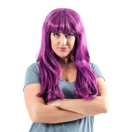 Adult Deluxe Daughter of a Villain Mal Costume Wig
