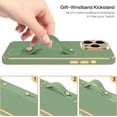 thumbnail image 4 of iPhone 15 Pro Max Case,iPhone 15 Pro Max Phone Case,Slim Fit Soft TPU with Adjustable Wristband Kickstand Scratch Resistant Shockproof Protective Cover for iPhone 15 Pro Max 6.7", Matcha Green, 4 of 9