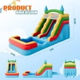 thumbnail image 4 of Jocisland Commercial Bounce House, Inflatable Bouncer with Air Blower, Outdoor Bouncy Castle with 100% PVC Material for Kids 3-12 (252×107.9×157.5IN), 4 of 8