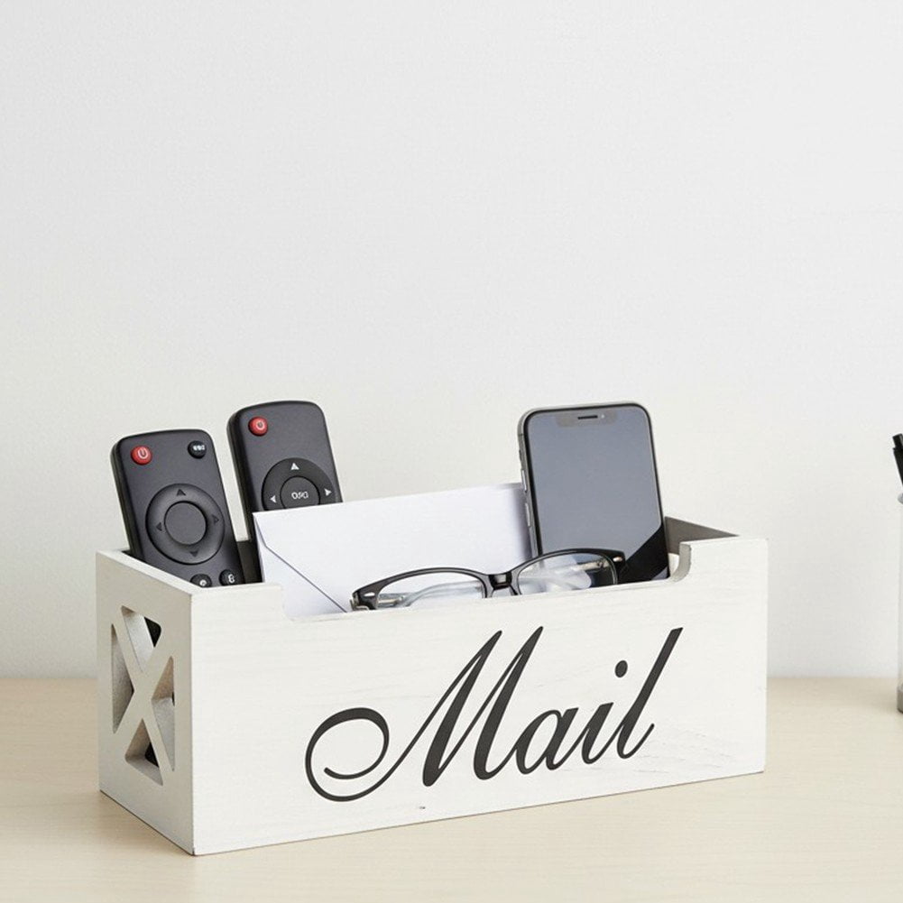 Modern Mail Holder For Desk, Wood Letter Organizer Sorter Envelope Organizer Bill Filling Rack Wood Mail Basket Magazine Holder For Home Office