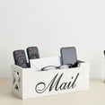 thumbnail image 4 of Modern Mail Holder For Desk, Wood Letter Organizer Sorter Envelope Organizer Bill Filling Rack Wood Mail Basket Magazine Holder For Home Office, 4 of 7