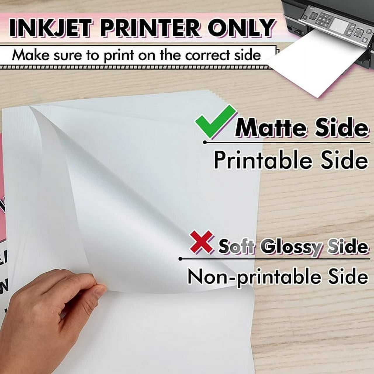 Bulk Koala Inkjet Waterproof Paper 11x17, 150 Sheets Matte White Printable Vinyl Printer, Synthetic Paper, Quick Drying, Non-Tearable Multipurpose Paper