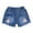 Blue, variant on ZACPNCV Girls Denim Shorts Summer Cute Lace Ruffle Heart Embroidered Jean Shorts Elastic Waist Causal Denim Short Pants 5-6 Years