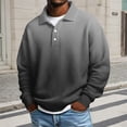 thumbnail image 2 of IWRICH Waffle Long Sleeve Polo Shirts for Men Big and Tall Golf Shirt Casual Collared T Shirts Textured Knit Tops Grey1 XXL, 2 of 4
