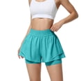 thumbnail image 5 of LNZGNM Running Shorts for Women High Waisted Quick Dry Butterfly Flowy Athletic Gym Yoga with Pockets,Turquoise L, 5 of 5