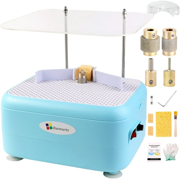 Portable Stained Glass Grinder Machine, Glass & Ceramic Grinding Tool Kit For DIY Craft，Mini Glass Grinder Machine，Comes with 4 grinding bits