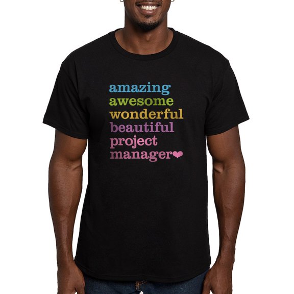 CafePress - Project Manager Men's Fitted T Shirt (Dark) - Men's Fitted T-Shirt