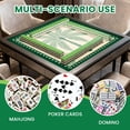 thumbnail image 3 of Mahjong Mat 31.5" x 31.5" Green Palm Tree Tropical Leaves Decorative Border Non-Slip Noise Reduction American Mahjong Tiles Table Cover for Dominoes Poker Card Board Games Gift, 3 of 8