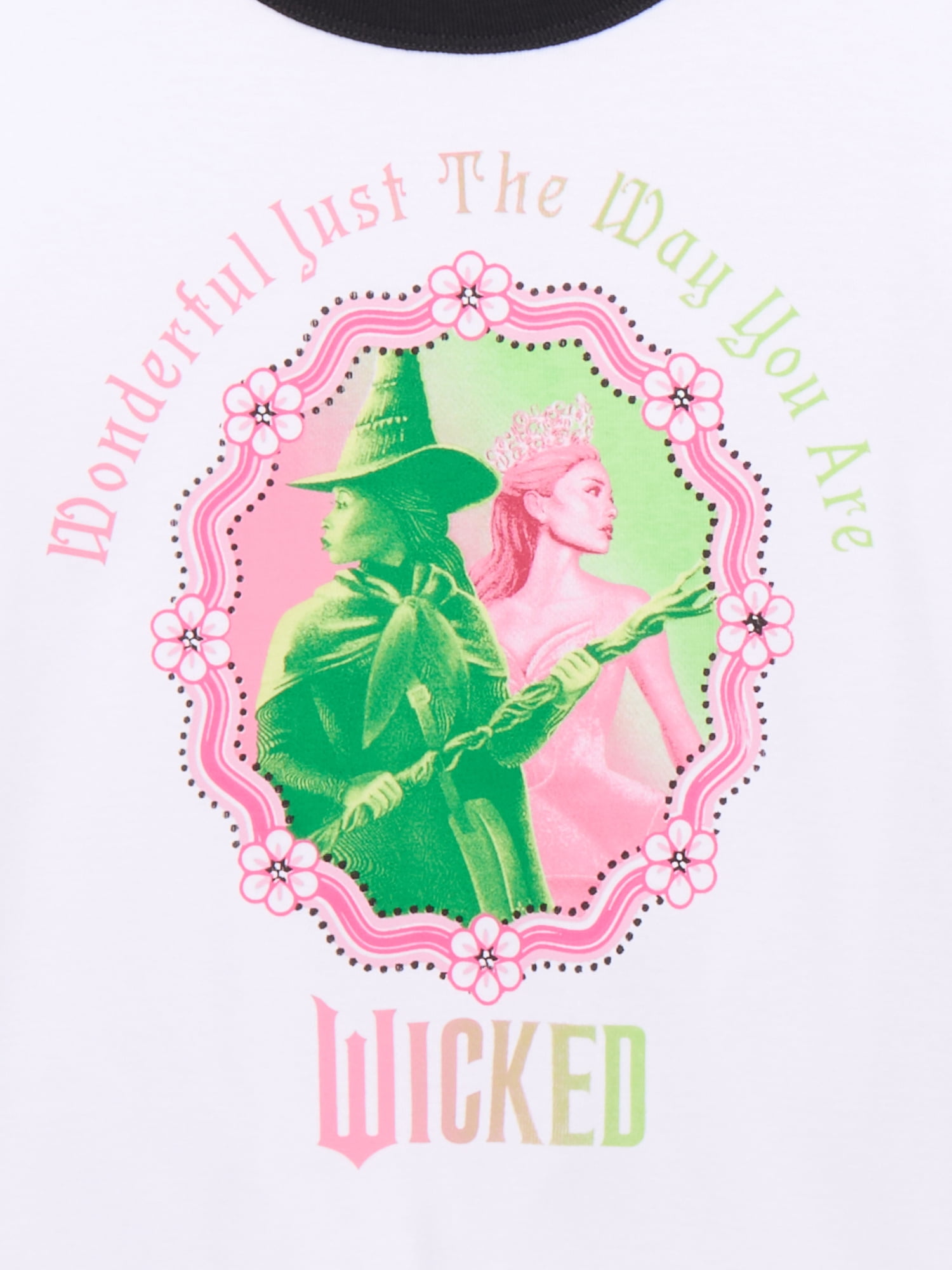 Wicked Girls Short Sleeve Ringer Graphic Tee, Sizes 4-16