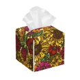 thumbnail image 1 of Fotbe Sunflower Porta Pañuelos Decorativo de Cuero, Caja Cuadrada Moderna para Pañuelos Faciales, Organizador y Dispensador 5x5x5'', 1 of 7
