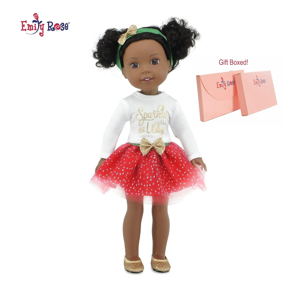 Emily Rose 14.5 Inch Doll Clothes 5 Piece 14" Doll Holiday Tutu Outfit
