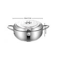 thumbnail image 3 of Clearance Hgeijl Stainless Deep Fryer New Japanese Deep Fryer Pot Stainless Deep Frying Pan with Lid Temperature & Oil Drip Drainer Filter Rack for Kitchen Home Use A, 3 of 9