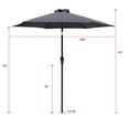 thumbnail image 6 of FLAME&SHADE 9 ft Outdoor Market Patio Table Umbrella with Tilt, Anthracite, 6 of 7