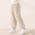 thumbnail image 5 of Plebaso Boys Girls Baggy Jogger Sweatpants Elastic Waist Casual Trousers Corduroy Pants with Pockets for Kids, 5 of 6