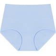 thumbnail image 6 of Fnooota Women's Underwear, High Waist Briefs 100% Cotton Panties Comfort Breathable Light Stretchy Light Blue ,XL, 6 of 7