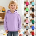 thumbnail image 5 of SGMVNU Kids' Classic Solid Color Hoodie Casual Basic Pullover Hooded Sweatshirt Hoodie for Boys or Girls Fall WInter Clothes for Kids Khaki Size 4-5 Years, 5 of 5
