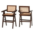 thumbnail image 3 of bali & pari Kresna Boho Counter Stool, Counter Height, Set of 2, Dark Walnut Brown, 3 of 9