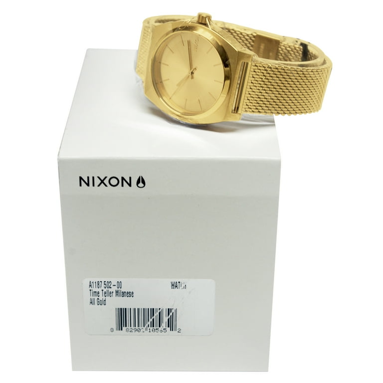 Nixon Men s A1187502 Time Teller Milanese Gold Steel Watch