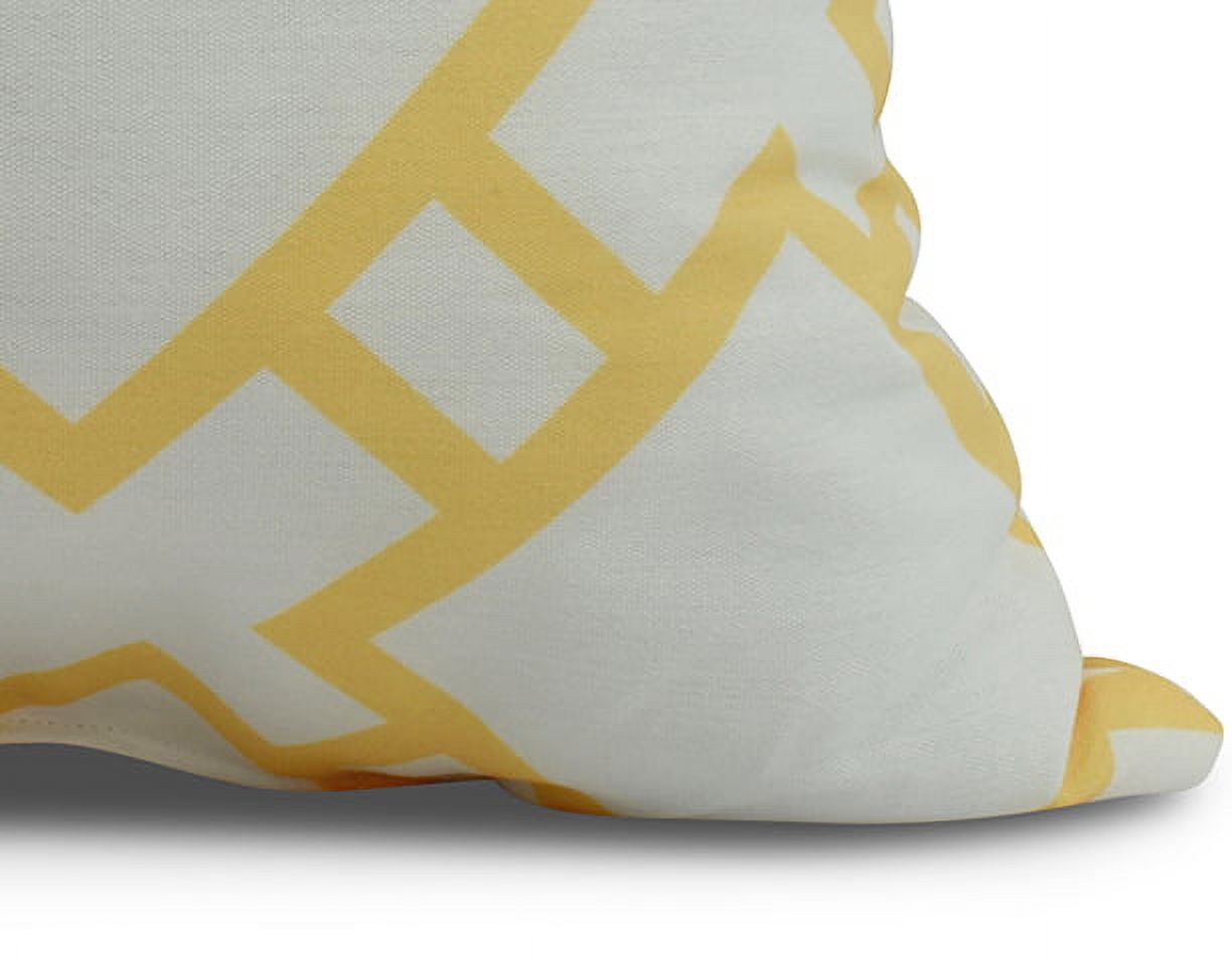 Simply Daisy, 18" x 18" Square in St. Louis , Geometric Print Outdoor Pillow, Yellow