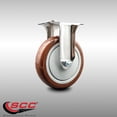thumbnail image 2 of 5 Inch 316SS Maroon Polyurethane Wheel Rigid Top Plate Caster Service Caster, 2 of 2