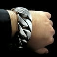 thumbnail image 3 of Mens Huge Bracelet 316L Stainless Steel 30 MM Wide Chunky Cuban Link Big 8.5" x 30MM, 3 of 8