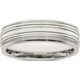 thumbnail image 1 of Sterling Silver Ss 6mm Polished Fancy Band Size 11 Made In United States qwb118-11, 1 of 5