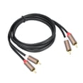 thumbnail image 1 of Cable de audio de 2 RCA macho a 2 RCA macho, estable, compacto, multiusos, resistente, cable auxiliar para altavoces y mezcladores domésticos. 200 centímetros, 1 of 10