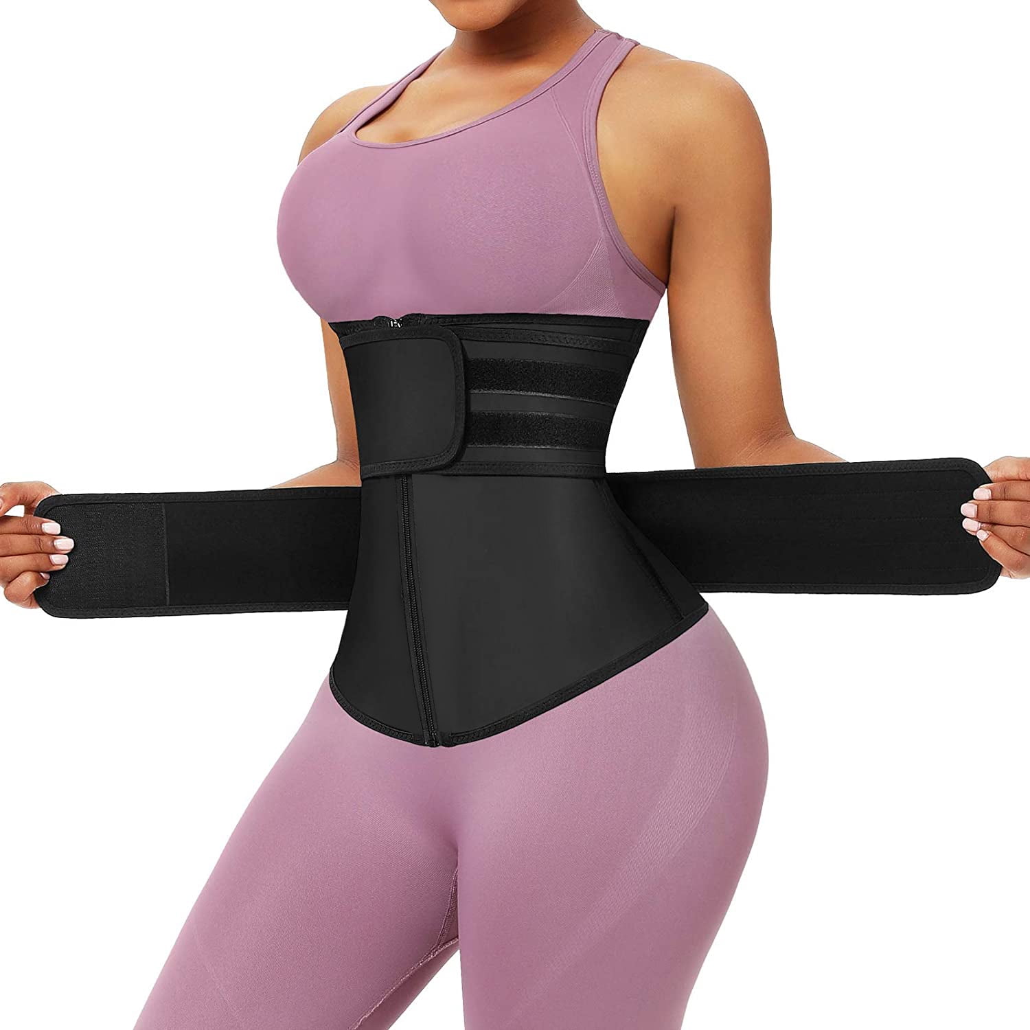 Order A Size Up Breathable Neoprene Waist Trainer Trimmer Belt Body Shapewear For Women