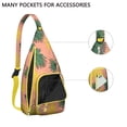 thumbnail image 4 of Exotic Floral Sling Backpack – Palm Leaf & Tropical Flowers Pattern, Durable Anti-Theft Pack for Students, 4 of 4