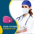thumbnail image 4 of Pack of 3 Unisex Cotton Operating Hats Doctors Pure Color Scrub Professional Tie Back Sweatband Working Caps, 4 of 5