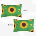 thumbnail image 5 of LNWH Rectangle Pillow Cover, Abstract Vintage Sunflower Floral Cushion Covers Pillowcase for Couch Bedroom Sofa, 20"x30", 5 of 7
