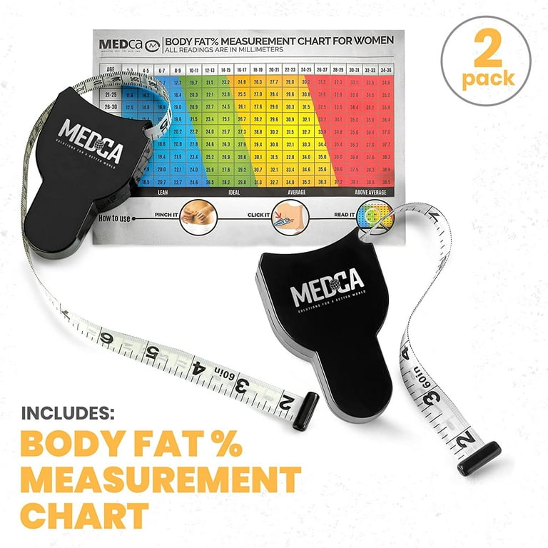 MEDca Body Tape Measure 2 P/K Accurate Body Fat Calculator