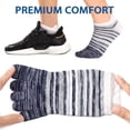 thumbnail image 2 of OpetHome Cotton Toe socks for women men, Running Ankle five toe socks Multicolor 3 pairs Medium size, 2 of 6