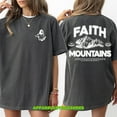thumbnail image 3 of Faith Can Move Mountains Christian T-Shirt Double Sided Print Bible Verse Shirt for Women and Men Inspirational Religious Tee., 3 of 7